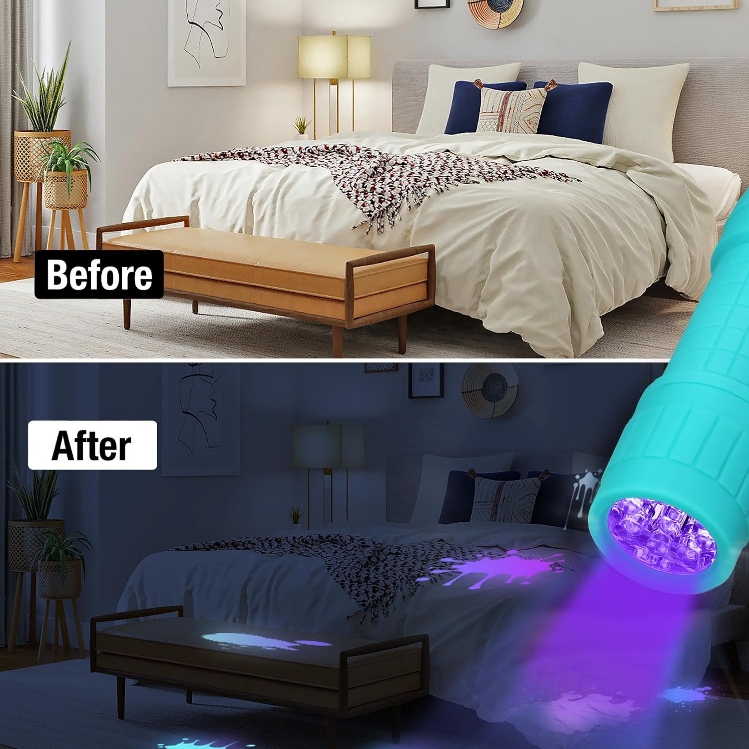 EverBrite Black Light Flashlight 6-Pack, 395nm for Currency Inspection