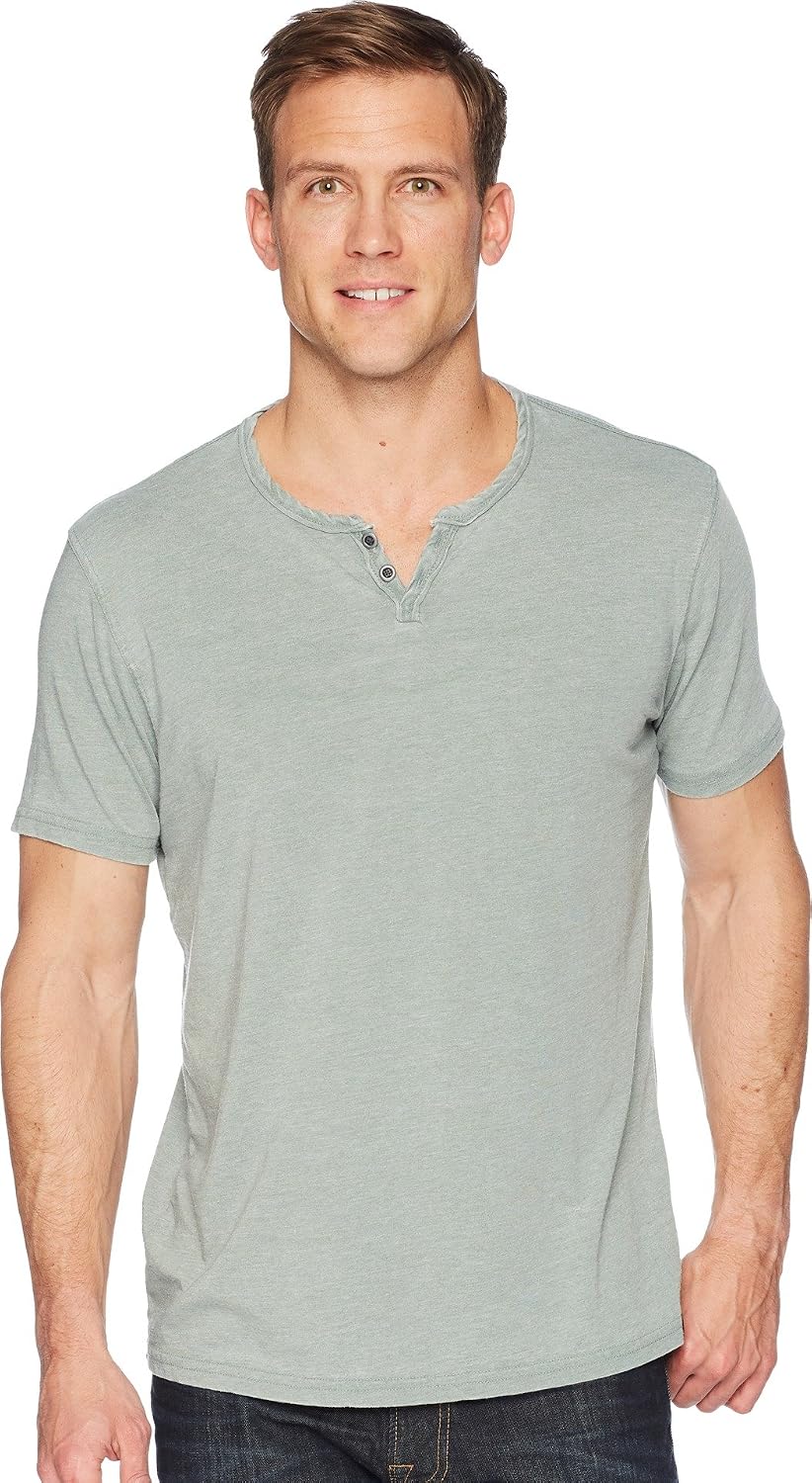 Lucky Brand Men's Venice Burnout Notch Neck Tee Shirt