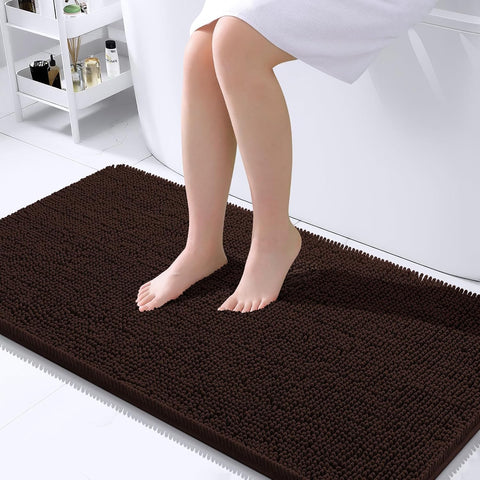 OLANLY Bathroom Runner Rugs 40x24, Extra Soft Absorbent Chenille Bath Rugs