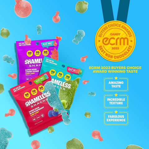 Shameless Snacks Sour Flavors Bundle - Sour Candy & Fruit Snacks, Keto