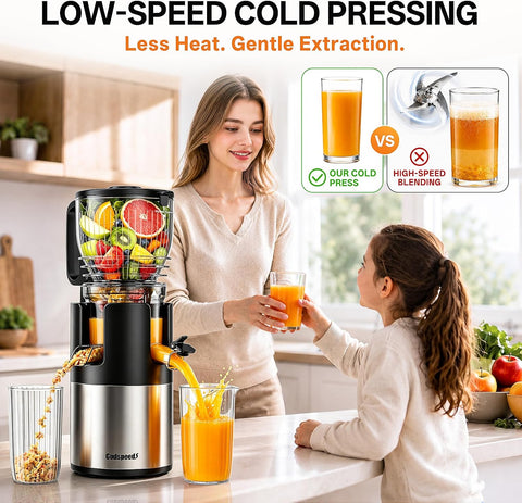 Godspeeds 6-inch Chute Cold Press Juicer Machine