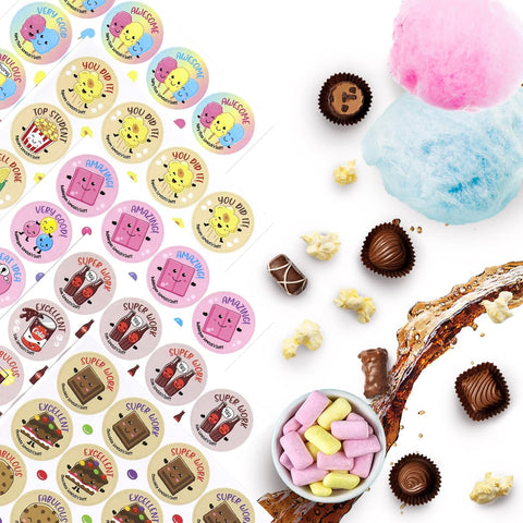 Scratch and Sniff Stickers, 1152 Pieces Fruits and Foods Smelly Stickers, 12 Different Scents, 48 Sheets, Reward Motivate Stickers for Kids, Teachers, Crafts, Party Favor, Christmas Gift