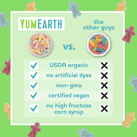 YumEarth Organic Sour Littles Chewy Candy - Allergy Friendly (Top 9 Free), No Artificial Dyes, Non GMO, Gluten Free, Vegan Candy Snacks - 5 Ounce Bag