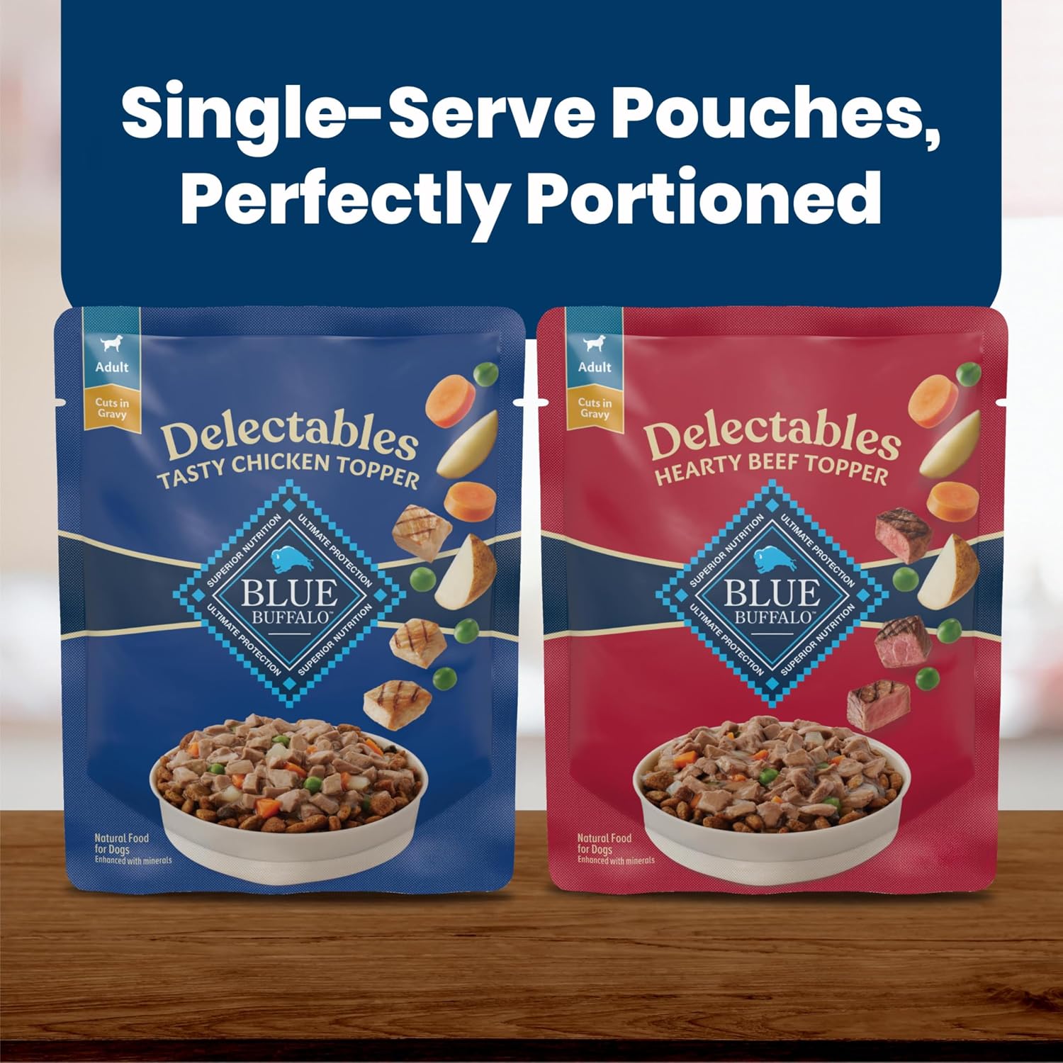 Blue Buffalo Delectables Variety Pack Dog Food Topper, 3 oz, 12 ct