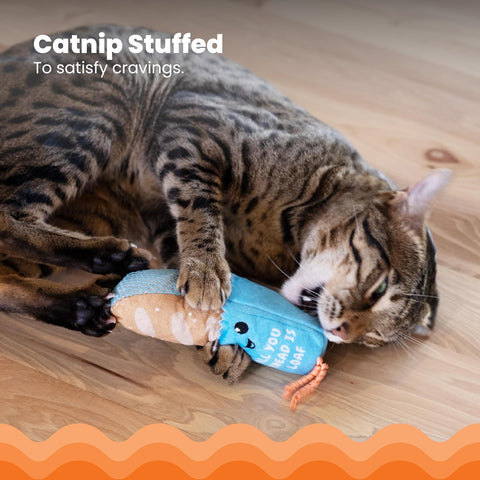 Catstages Loaf Kicker Interactive Cat Toy with Catnip & Dental Mesh, 6.5"