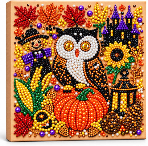 Pearl and Diamond Art Kits for Adults, Halloween Decor, Framed Decorations