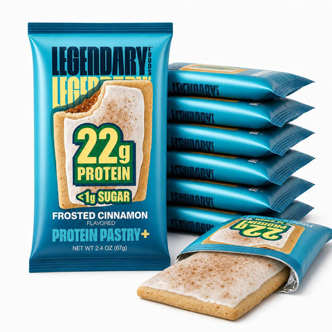 Legendary Foods Frosted Cinnamon Protein Pastry, 22g Protein, 8 Count