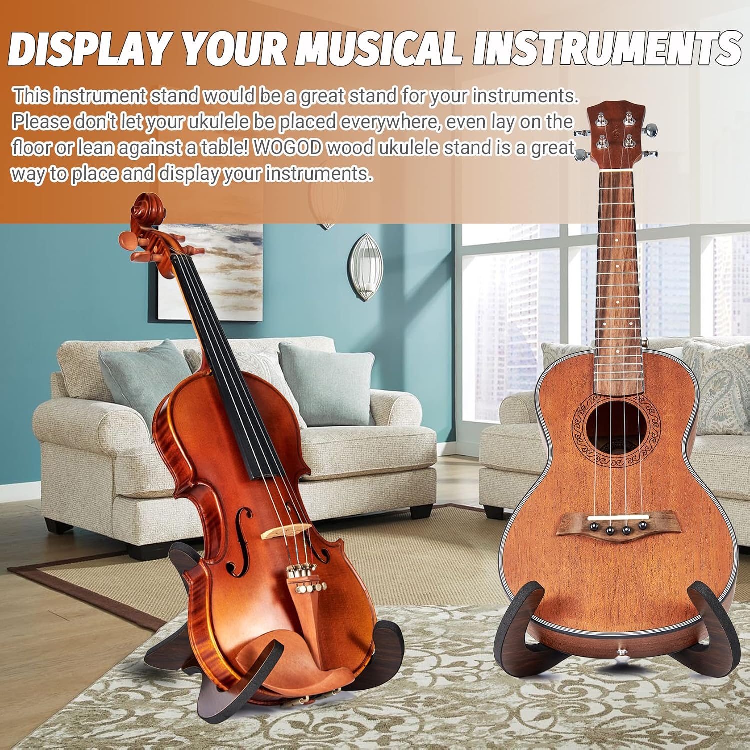 Ukulele Stand, Instrument Stand, Portable Mandolin Stand Ukelele Accessory