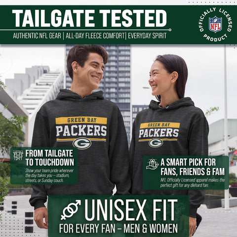 Team Fan Apparel NFL Charcoal Gameday Fleece Hoodie - Men and Women