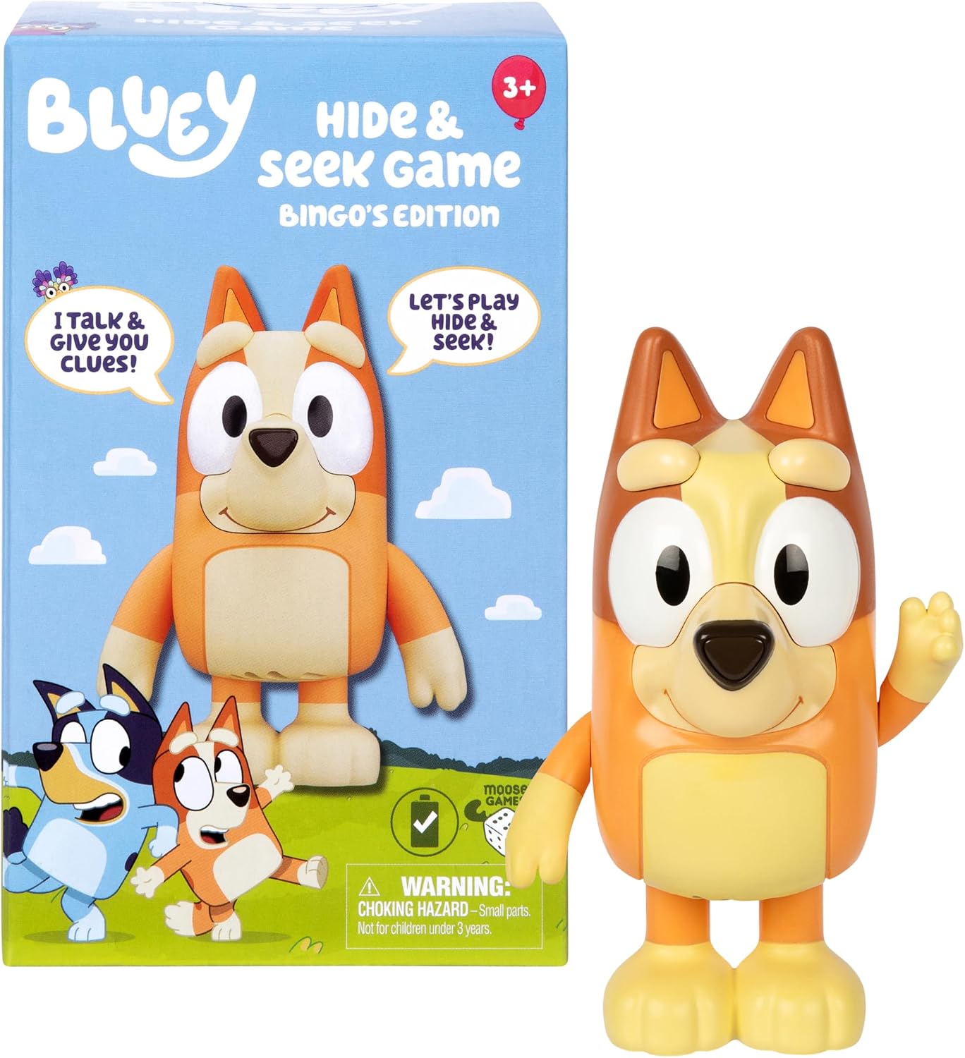 Bluey Game Hide and Seek Electronic Bingo Figure, Interactive Figurine Toys