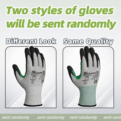 Schwer 6 Pairs A6 Cut Resistant Work Gloves, Reinforced Thumb, CR3028, S