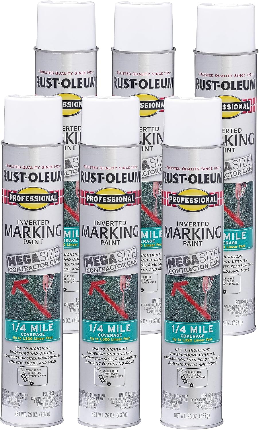 Rust-Oleum Professional 2X Inverted Marking Red-Orange Spray Paint