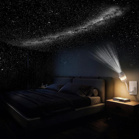 2 in 1 Galaxy Projector Night Light, Plug and Play HD Star Projector
