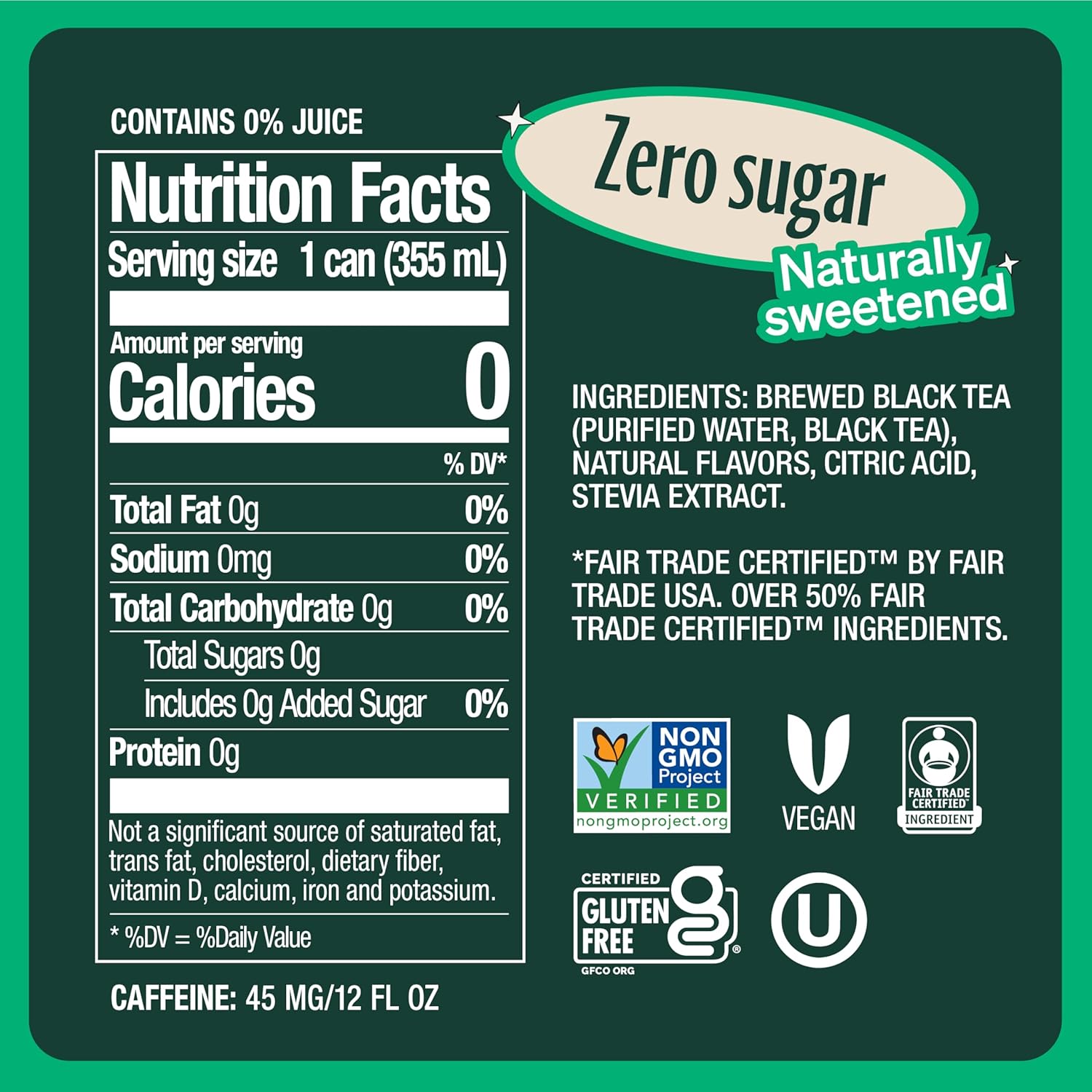 Zevia Zero Sugar Tea, Earl Grey Tea Blood Orange, 12 oz Cans (12-Pack) – Naturally Sweetened, Zero Calorie Sugar Free - Non-GMO Project Verified, Gluten-Free, Vegan