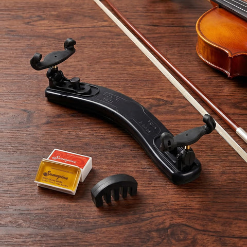 NANYI 1/2 Violin Shoulder Rest for Kids, Adjustable, with rosin & mute -Set