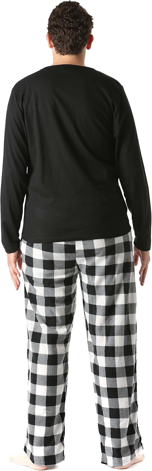 #followme Polar Fleece Pajama Pants Set for Men Sleepwear PJs