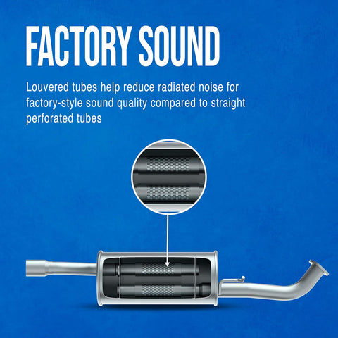 Walker SoundFX 18245 Direct Fit Exhaust Muffler 2.25" Inlet (ID) 2.25" Outlet (ID) for Ford F-150