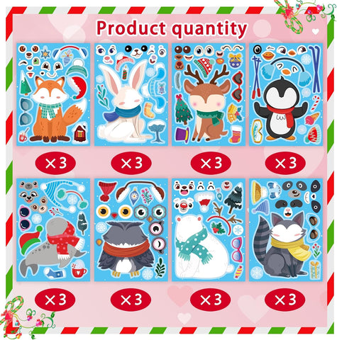 Winter Stickers for Kids Toddlers, Make Your Own Winter Animal Stickers