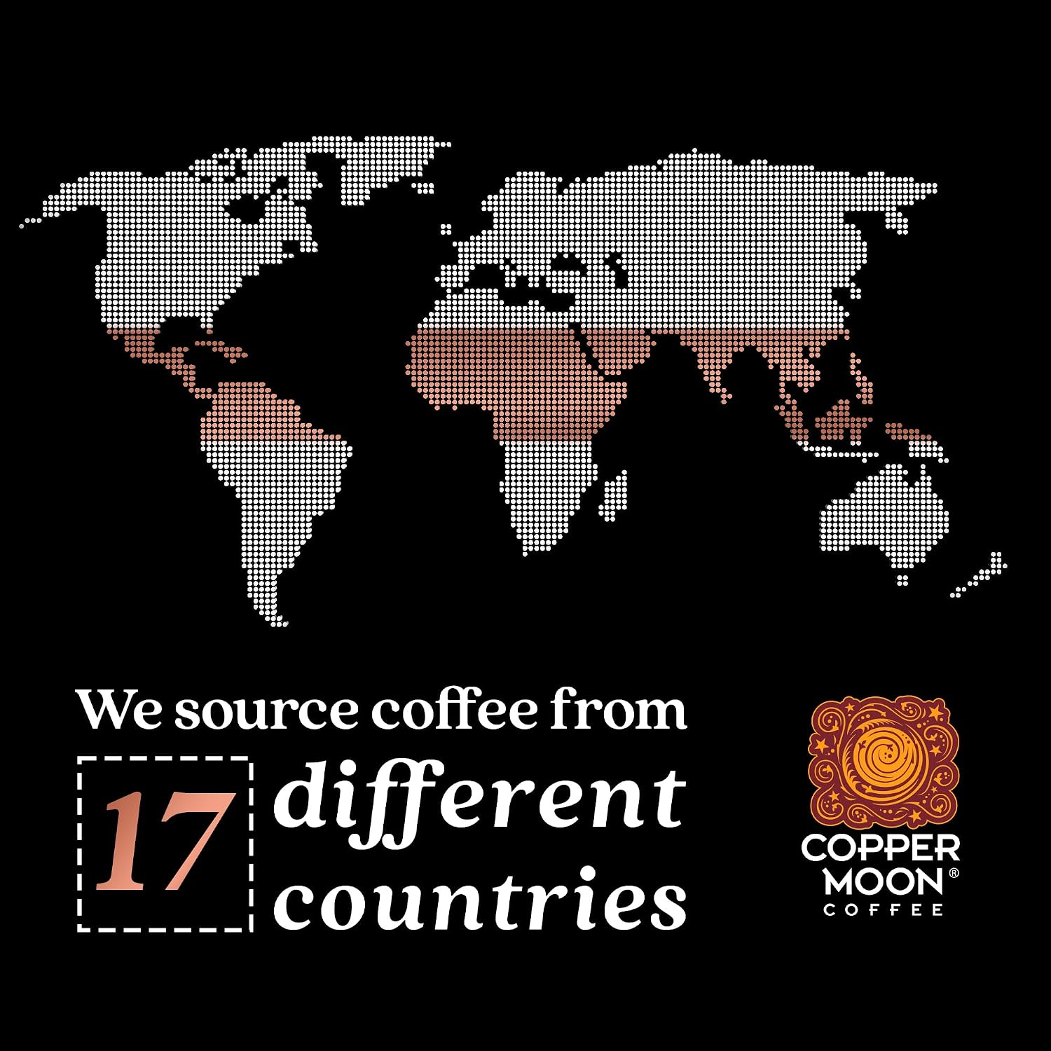 Copper Moon K-Cup Coffee Pods, Light Medium & Dark Variety Pack, 80 Count | Variety Pack Includes 20 Breakfast, 20 Colombian, 20 Donut Café, 20 French Roast, Compatible with Keurig K Cup Brewers