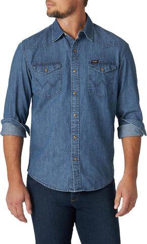 Wrangler Men's Iconic Regular Fit Snap Shirt