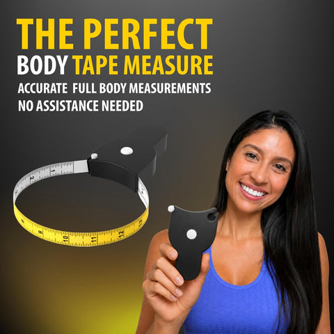 Perfect Body Tape Measure - 80 Inch Automatic Telescopic Tape Measure - Retractable Measuring Tape for Body: Waist, Hip, Bust, Arms, and More (Black - 80 inch)