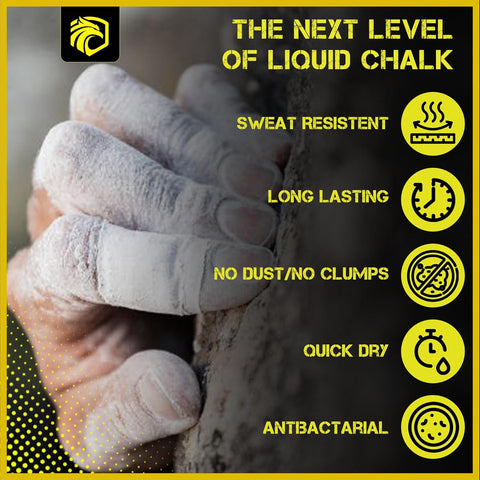 EAGLES Pro Grade Gym Liquid Chalk 60, 120 or 280ml & Clear Dry Hand Mess-Free Chalk for Weightlifting, Gymnastics Rock Climbing, Pole Grip, Sports Dries in Seconds - Sweat-Resistant and Long Lasting