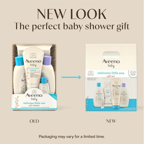 Aveeno Baby Welcome Little One Gift Set, Baby Essentials Set, 5 Items