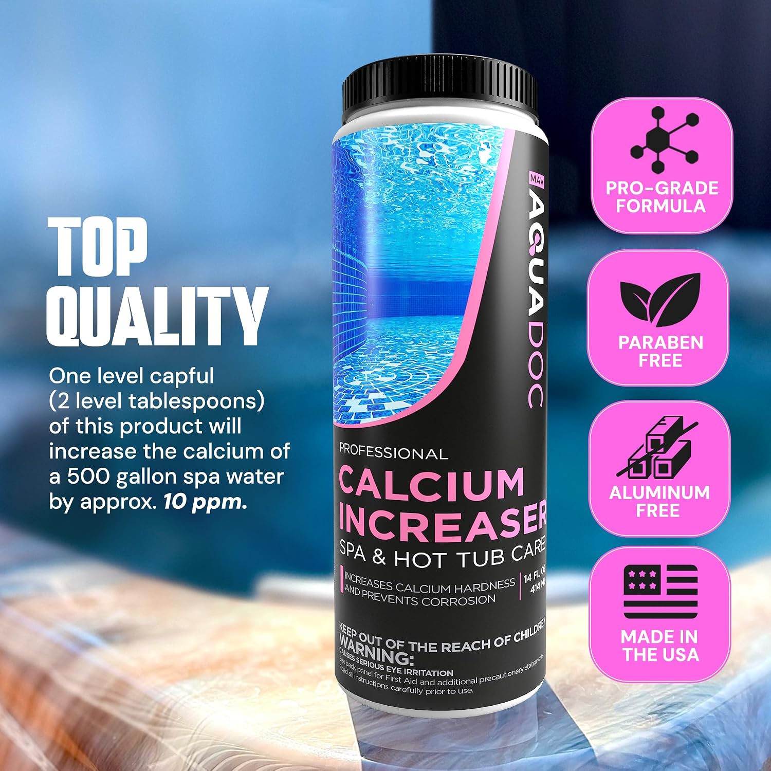 AquaDoc Spa Calcium Hardness Increaser for Hot Tubs - 14 oz