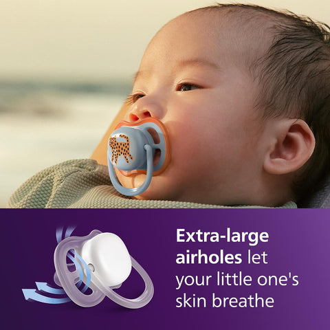 Philips Avent Ultra Air Baby Pacifier for 0-6 Months, BPA-Free, 4-Pack