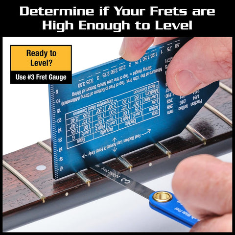 MusicNomad Precision Fret Evaluation Kit with Fret Rocker & Gauge (MN870)