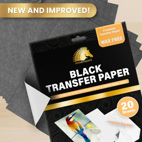 MyArtscape Graphite Transfer Paper - A4 Black 20 Sheets