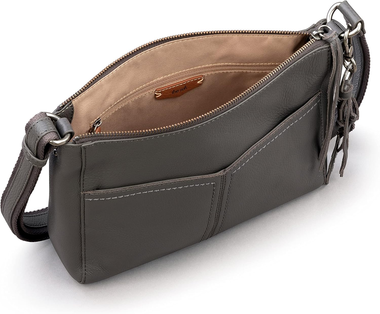 The Sak Alameda Leather Crossbody Purse - Leather Women's Handbag for Everyday & Travel - Cross Body Bag With Zipper