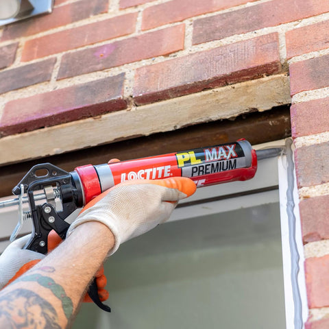 Loctite PL Premium Max Construction Adhesive, 9 fl oz Cartridge, 12 Pack - Versatile Construction Glue for Wood, Concrete, Stone & More