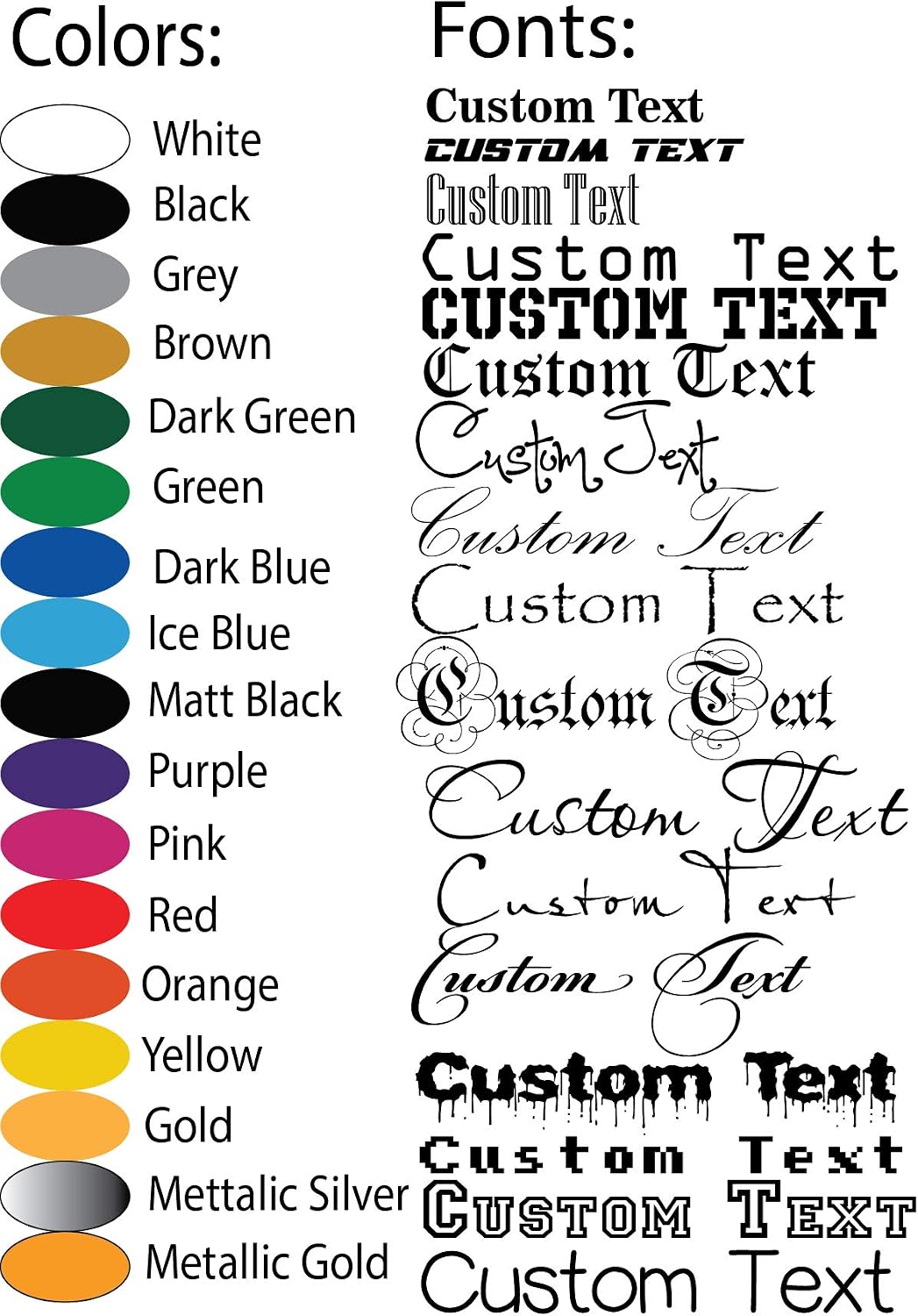 Custom Vinyl Lettering Decals, Personalized Text Name Stickers
