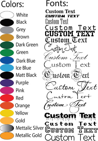 Custom Vinyl Lettering Decals, Personalized Text Name Stickers