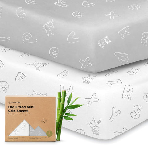 Pack and Play Sheets Fitted 2pk Mini Crib Sheet Pack N Play, ABC Land