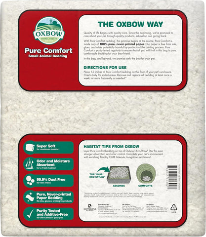 Oxbow Small Animal Bedding, Hamster, Guinea Pig, Rabbit, White, USA, 72 L