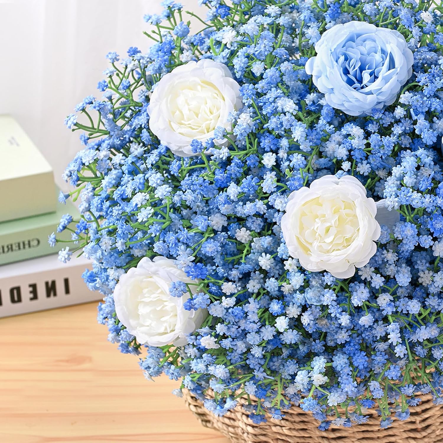 Yastouay Babys Breath Artificial Flowers, 6Pcs Fake Babys Breath Flowers Artificial Bulk, Real Touch Faux Babies Breath Gypsophila Bouquet for Wedding Centerpiece Floral Arrangement Party Decor