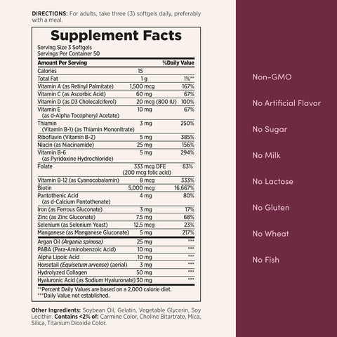 Nature's Bounty Advanced Hair, Skin & Nails, 150 Rapid Release Softgels
