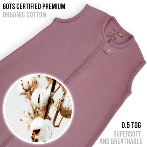 Organic Cotton Baby Wearable Blanket 0.5 TOG Sleep Sack 6-12 Months 3-Pack
