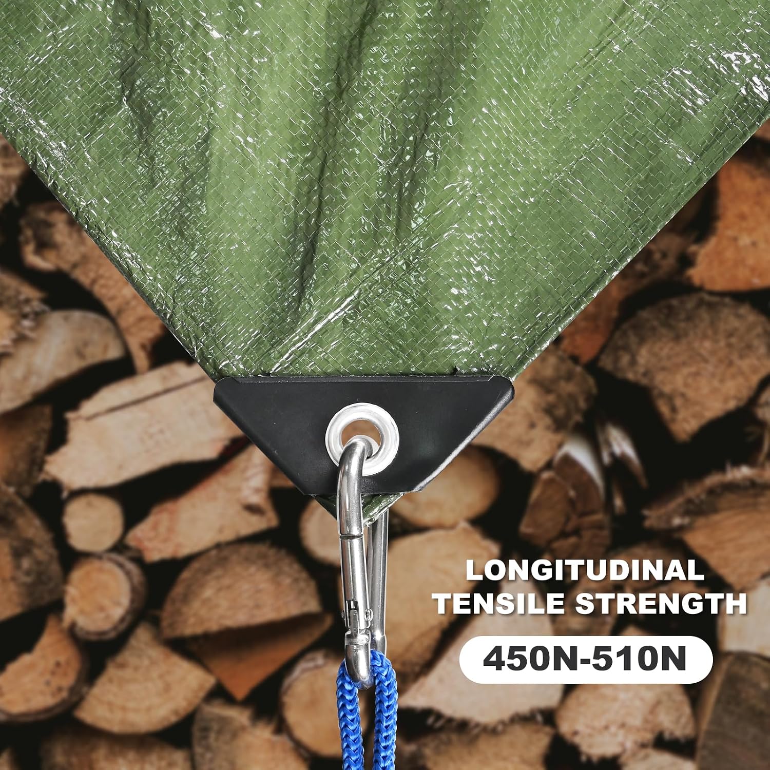 Tarps Waterproof 8x10 Feet, 2 Pack Heavy Duty Silver Tarp Cover 8 Mil Thick, Resistant Plastic Tarpaulin with Metal Grommets, Outdoor Tent Cover for Emergency Rain