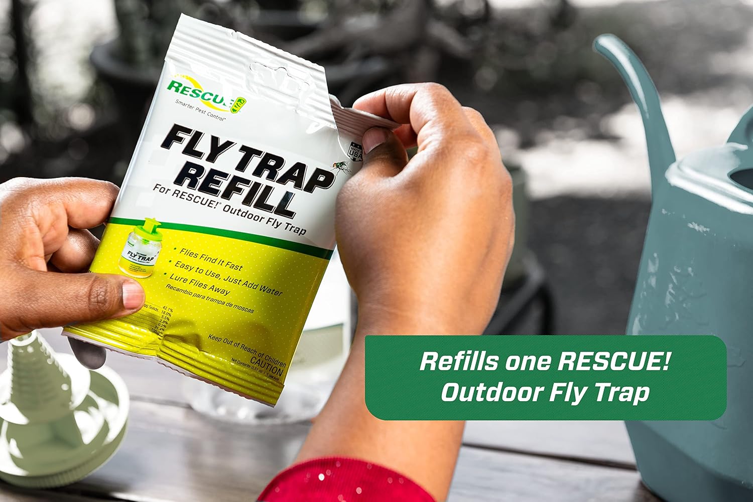 RESCUE! Reusable Fly Trap Refill – Outdoor Use - 6 Pack