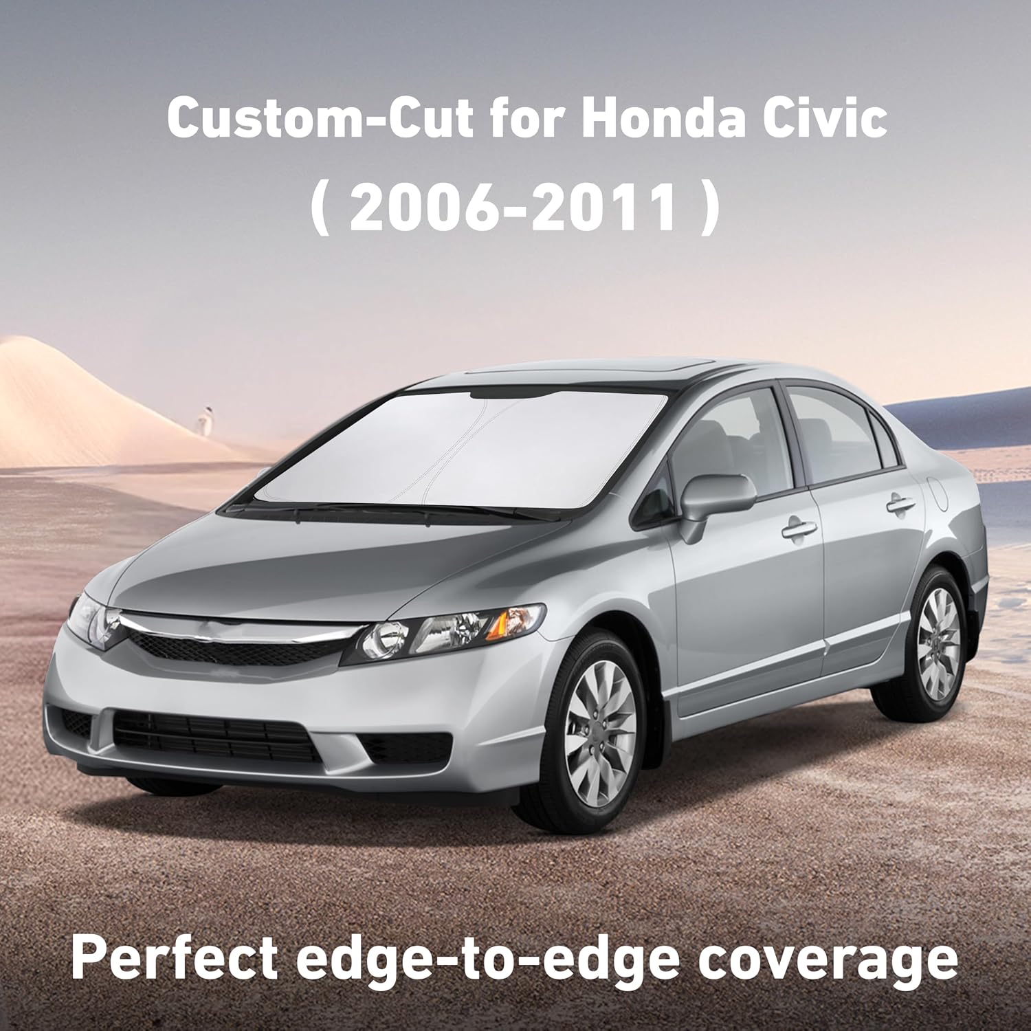 EcoNour Windshield Sunshade Compatible for Honda Civic 2006-2009 2010 2011