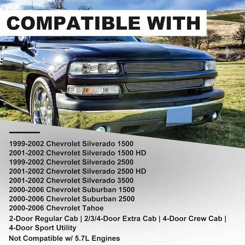 Headlights Assembly Compatible with 1999 2000 2001 2002 Chevy Silverado,