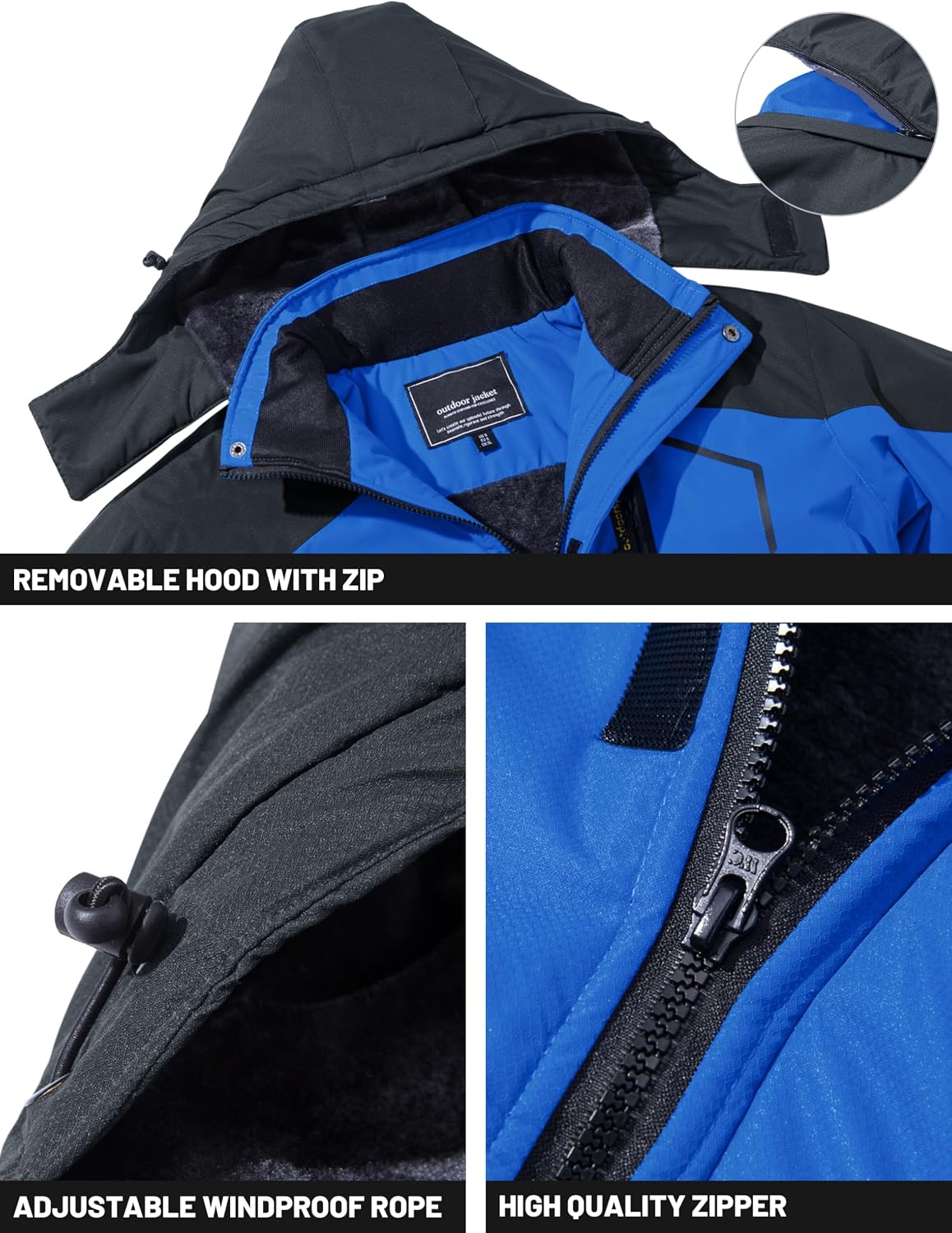 TACVASEN Men's Winter Skiing Jackets Waterproof Thermal Snowboard Coats