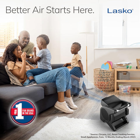 Lasko High Velocity Portable Pivoting Blower Fan - 15" - U15617 - Black