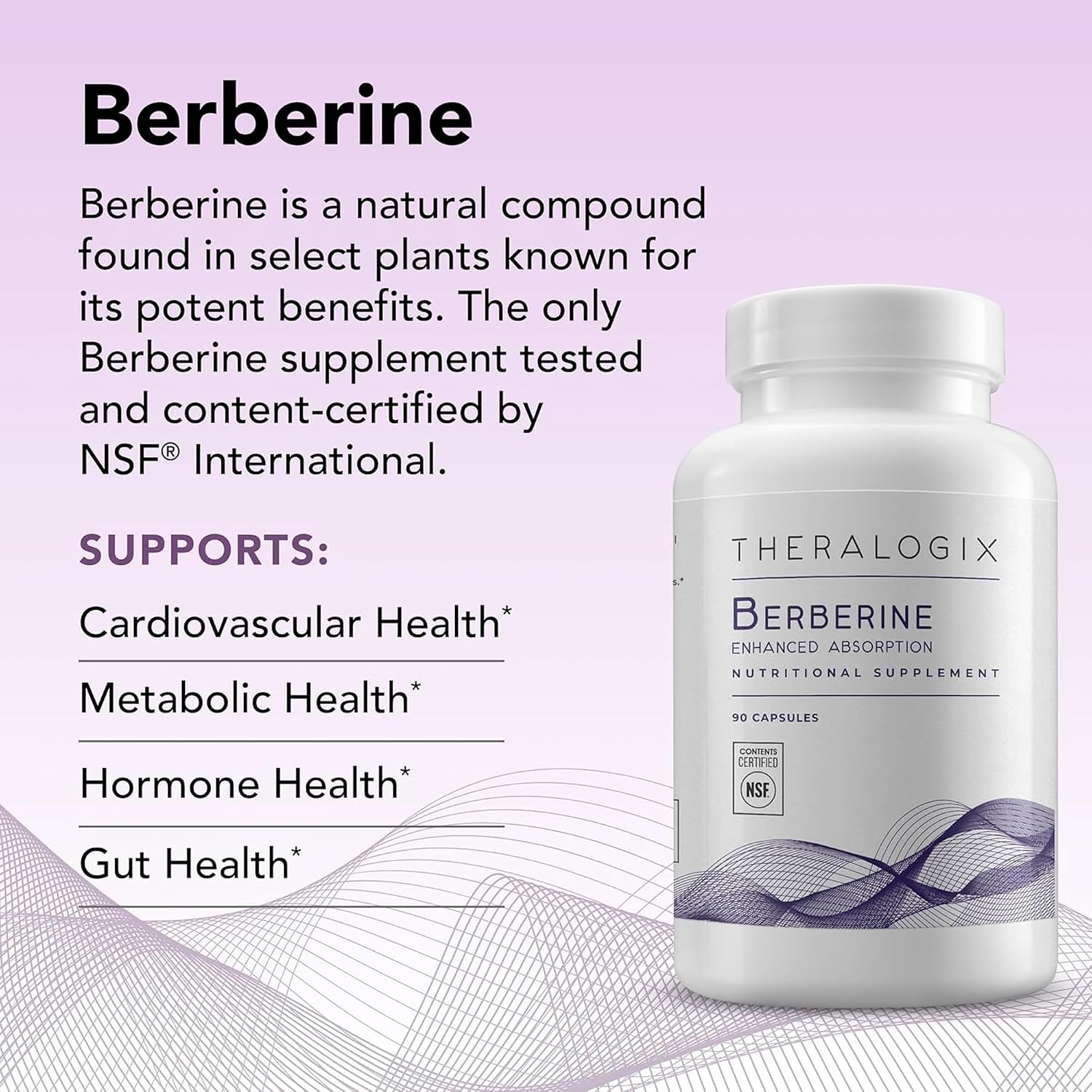 Theralogix Berberine Enhanced Absorption – Metabolic Health, NSF Certified