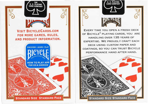 Bicycle Rider Back Playing Cards 2 Pack Red and Black Poker Size