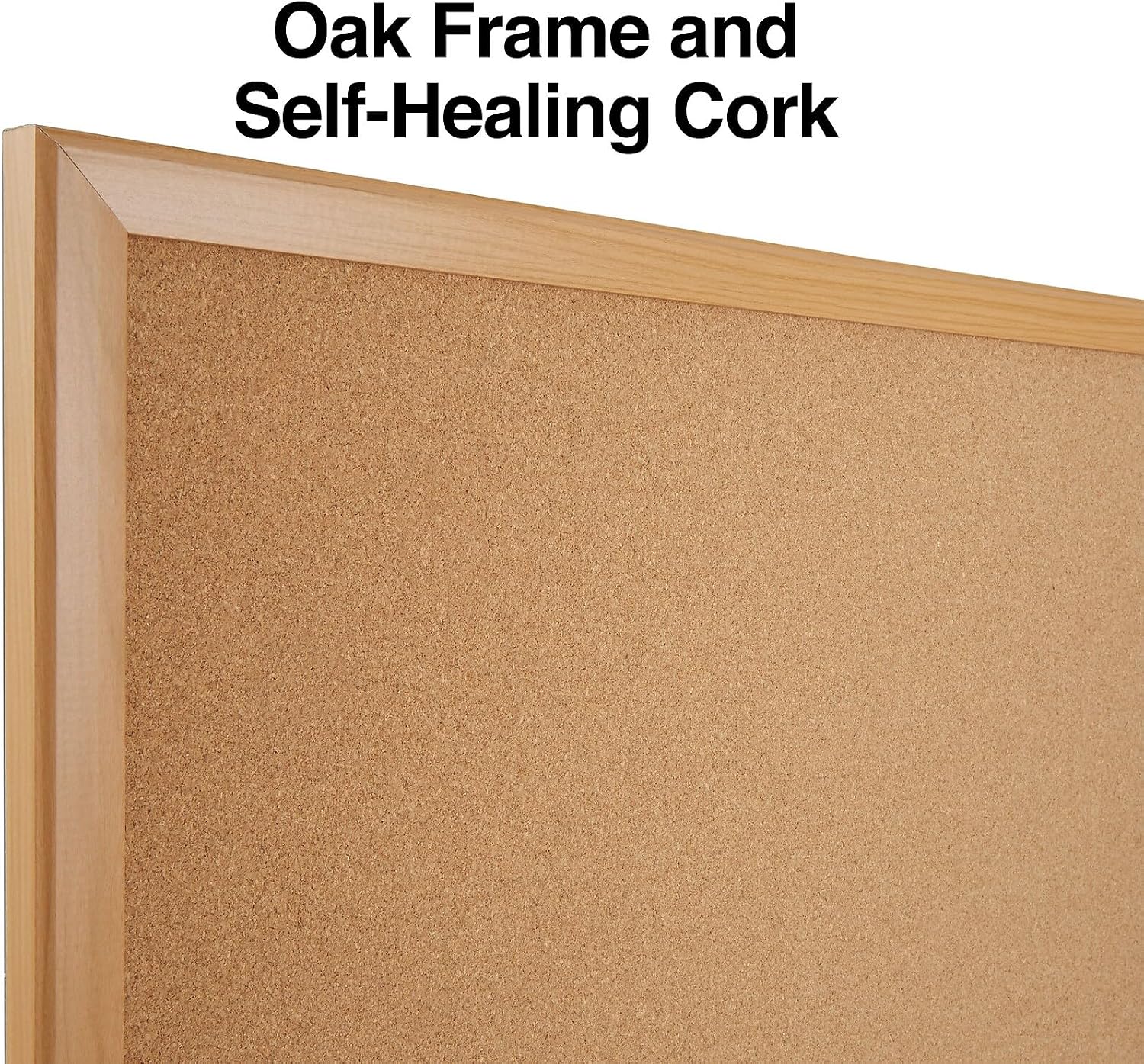 Staples Standard Cork Bulletin Board, Oak Finish Frame, 4x3 Ft