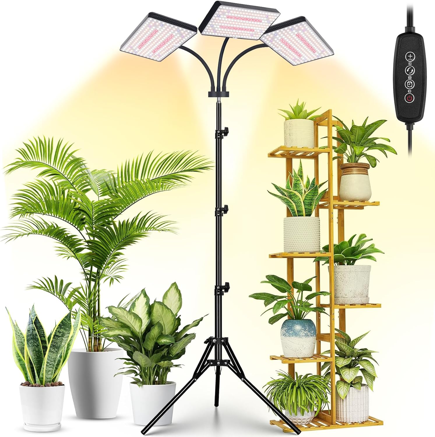LBW Grow Light for Indoor Plants, 642 LEDs Grow Light with Stand